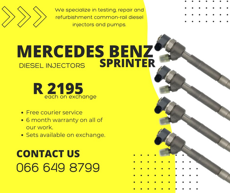 Mercedes Sprinter diesel injectors for sale on exchange 6 months warranty