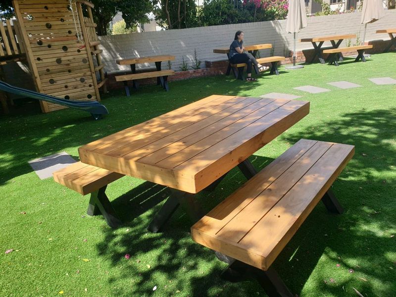 Table and benches for sale