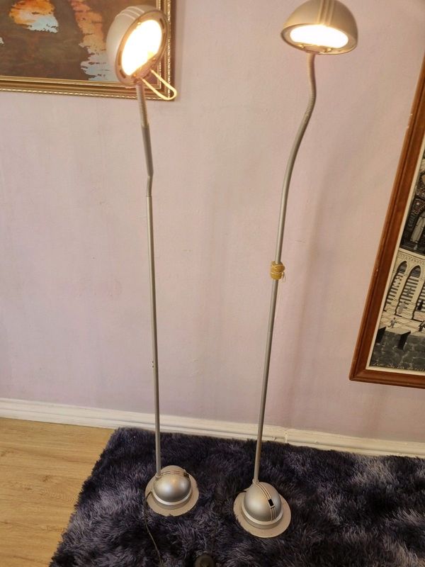 Silver 2 standing lamps each R250