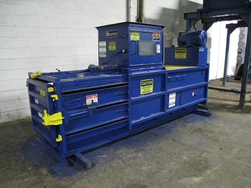 Heavy Duty Horizontal Baler for cardboard, foam, Paper, Cans and Plastic.