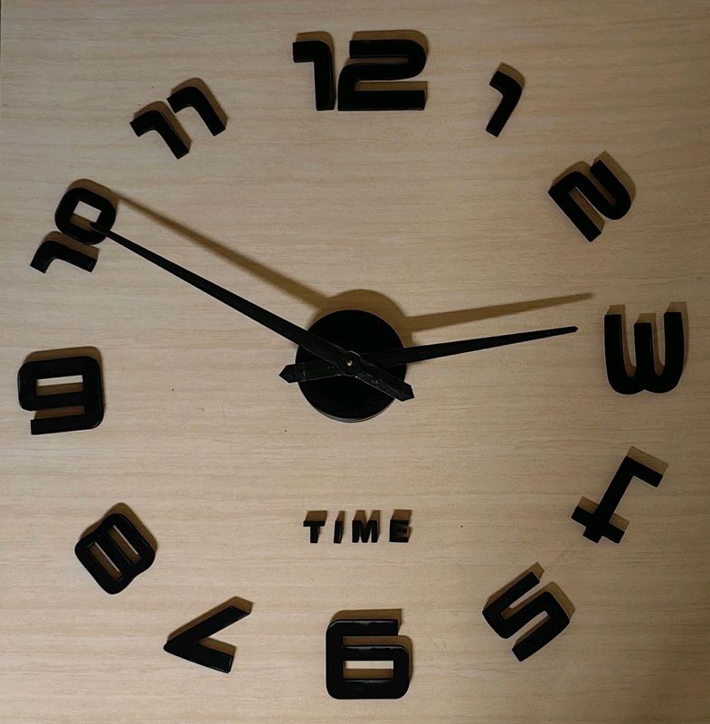 Black 3D wallclock DIY