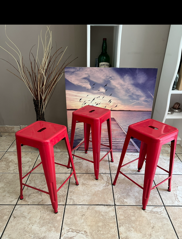 Red Barstools - R400 each (1 Left)