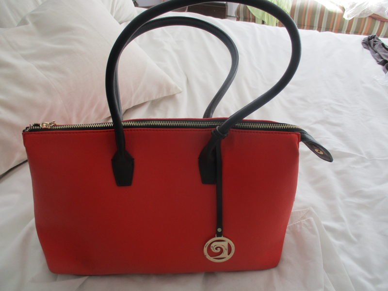 Red handbag