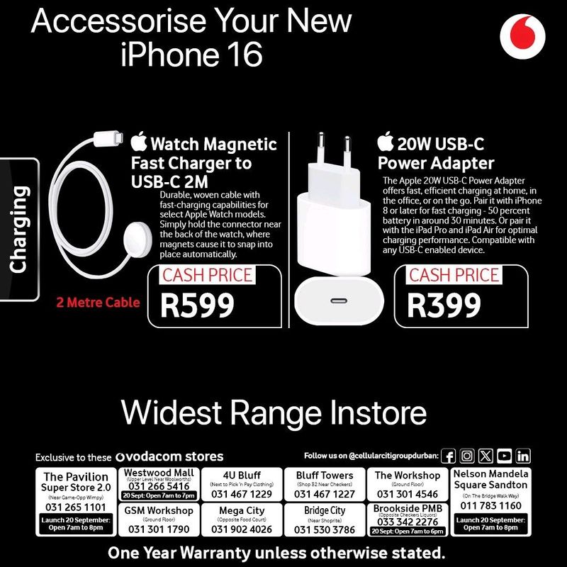 Watch Magnetic Fast Charger to USB-C 2M