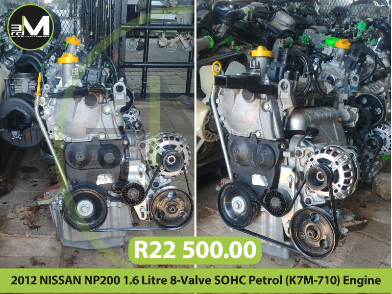 2012 NISSAN NP200 1.6 Litre 8 Valve SOHC Petrol (K7M-710) Engine R22500  MV0707