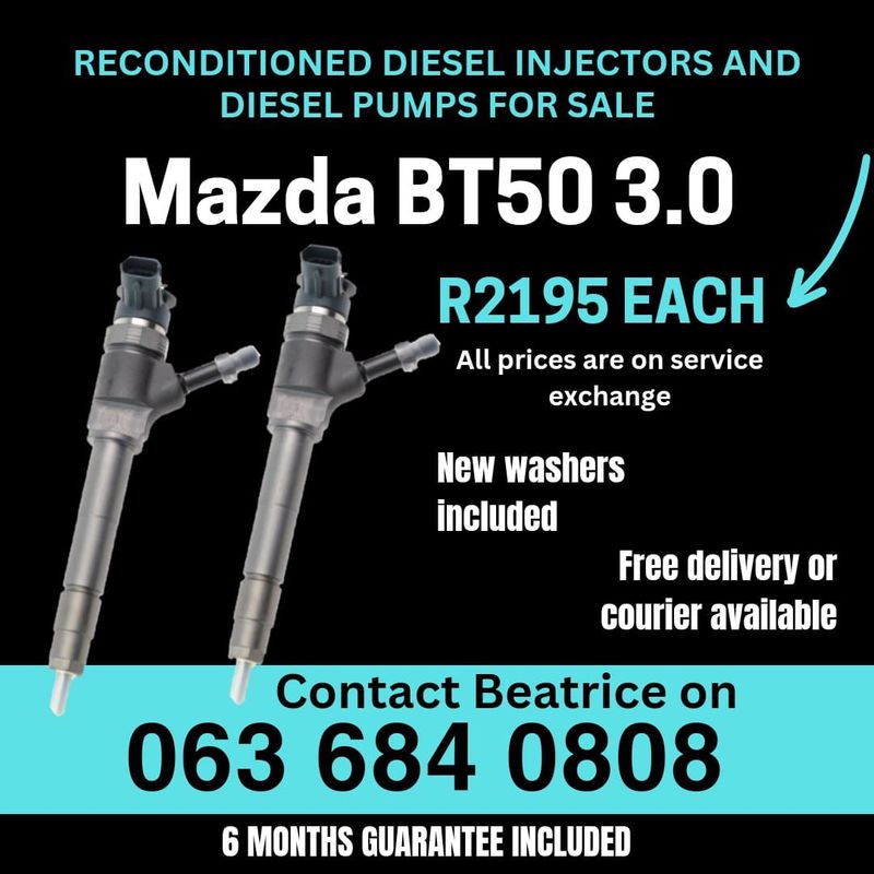 MAZDA BT50 3.0 DIESEL INJECTORS FOR SALE WITH WARRANTY ON