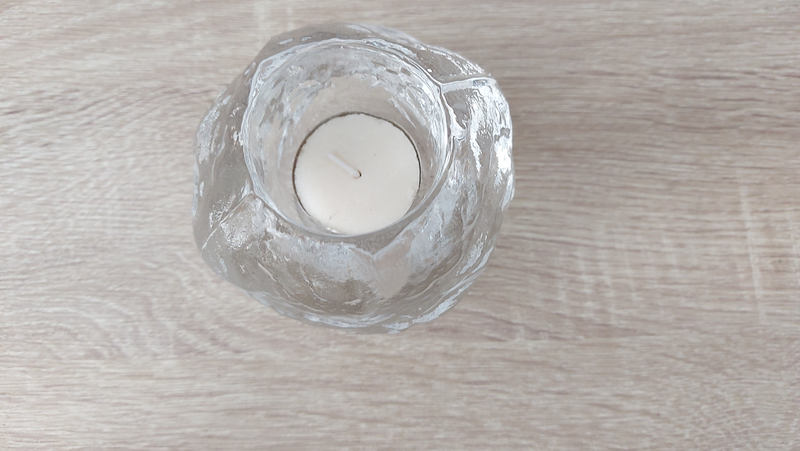 Heavy Glass Candle Holder