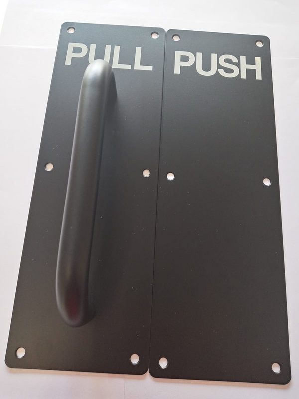 Hardware Push/Pull Plate Black