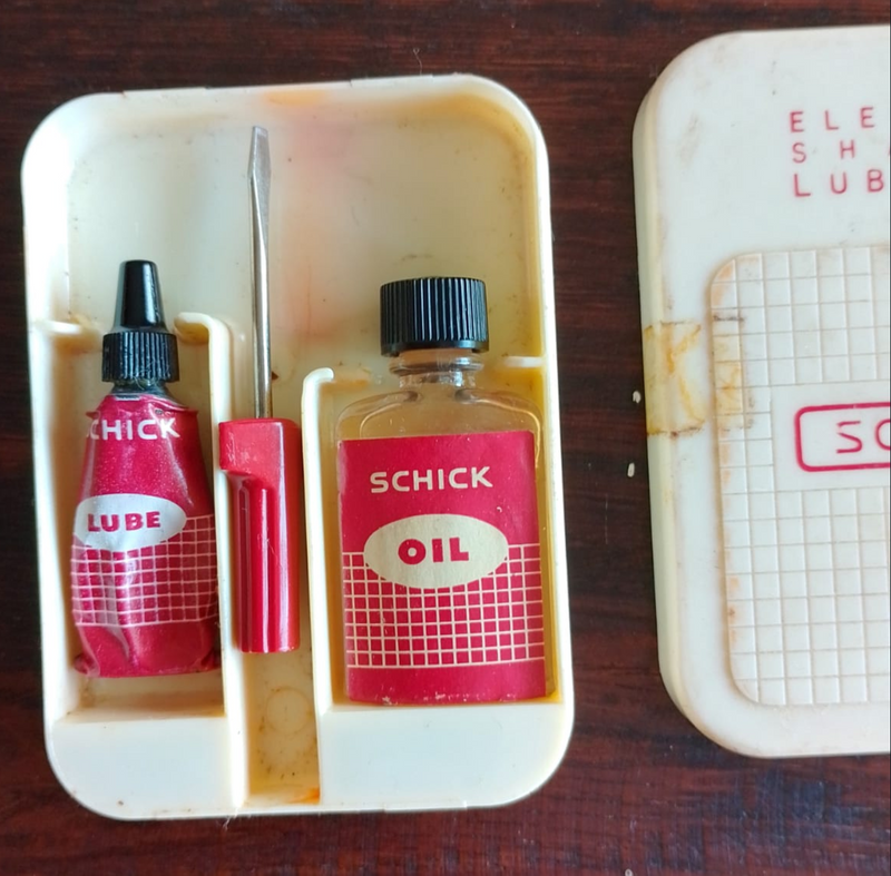 Antique Shick Electric Shaver Lube Set
