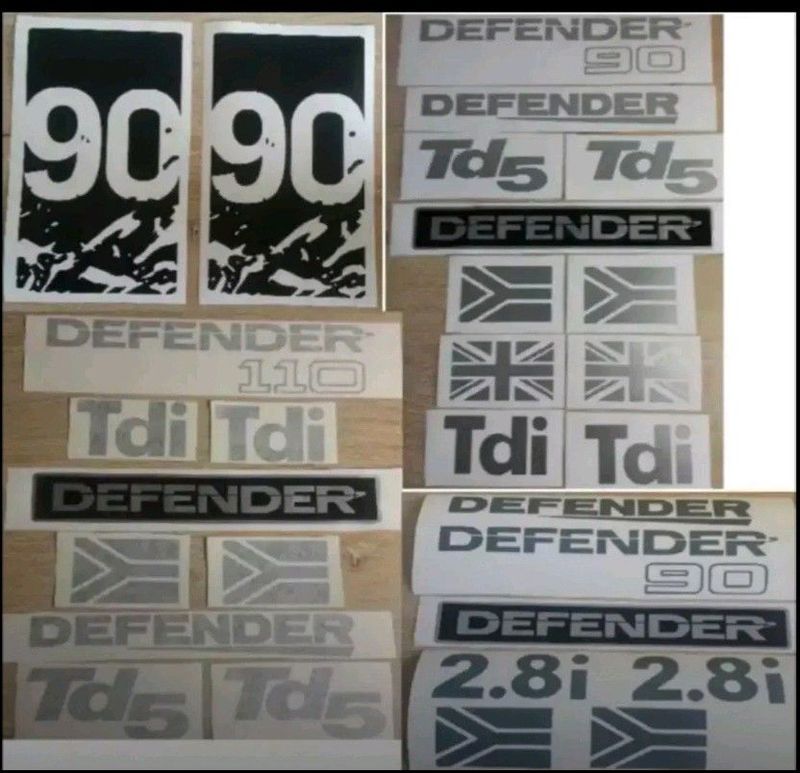 Land Rover Defender 90 decals stickers badges