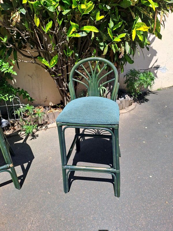 2 Bar/Dining Cane Chairs(Painted)