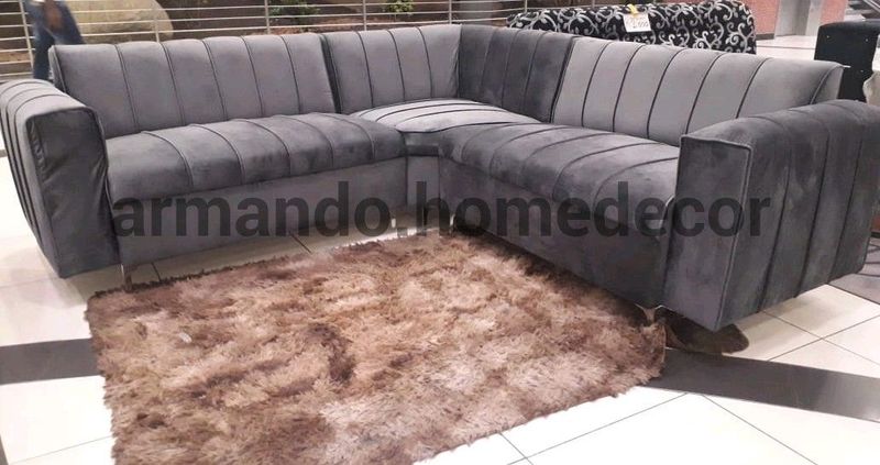 New modern velvet stripe couch