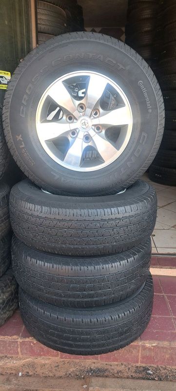 A set of 16inch Toyota hilux mags and tyres