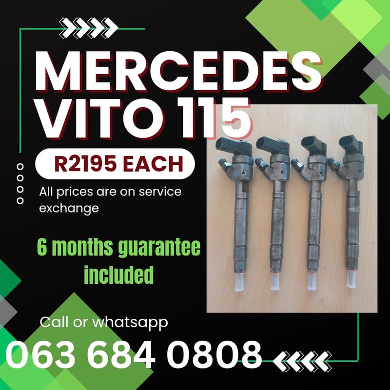MERCEDES BENZ VITO 115 DIESEL INJECTORS FOR SALE WITH WARRANTY