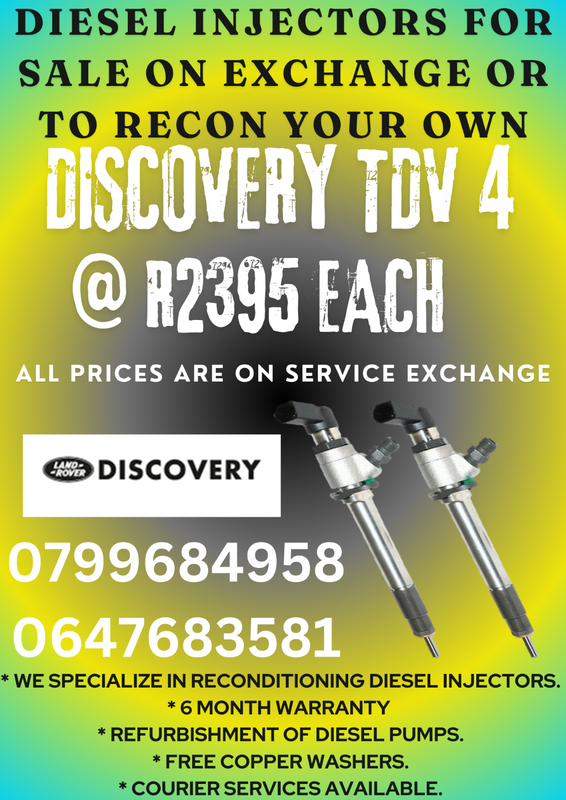 DISCOVERY TDV4 DIESEL INJECTORS FOR SALE WITH WARRANTY