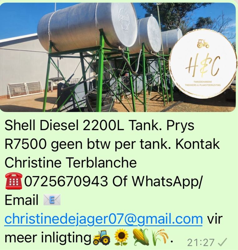 Shell 2200L Tanks .