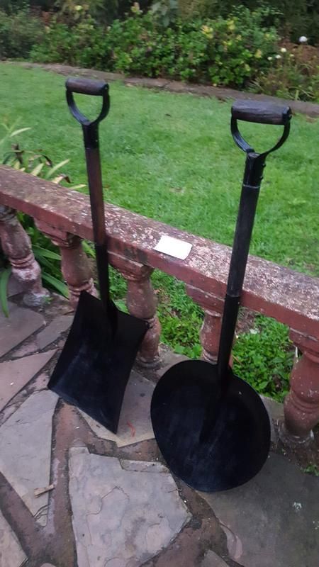 2x Antique Coal Mining Shovels
