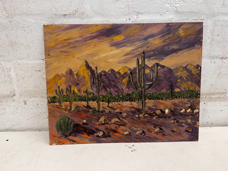 Cactus Oil Painting (No Frame)- A48588