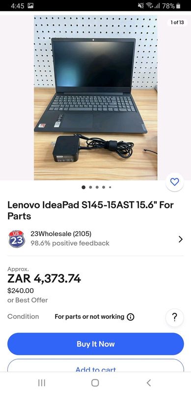 Lenovo Laptop R-3500  Come with Charger