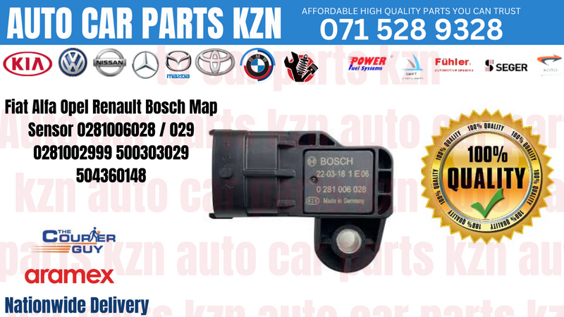 Fiat Alfa Opel Renault Bosch Map Sensor 0281006028 / 029 0281002999 500303029 504360148