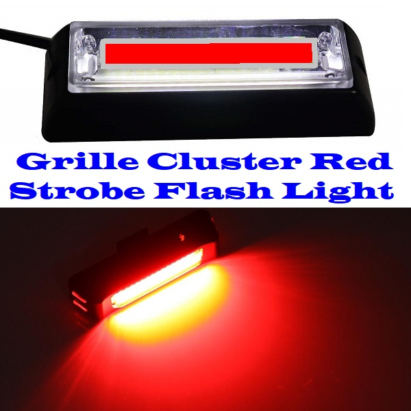 Bright Red COB LED Flash Strobe Grille Bumper Running Board Cluster Lights 12V. Brand New Products.