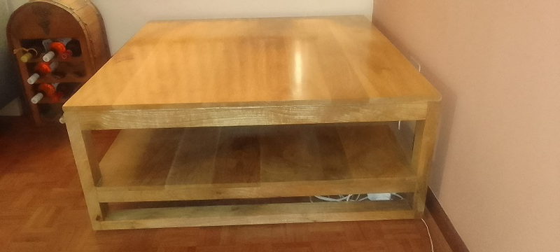 Unique Coricraft Large square Mango wood coffee table in Excellent condition 1.1m x 1.1 m  R2500