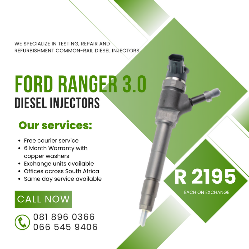 FORD RANGER 3.0 TDCi DIESEL INJECTORS FOR SALE