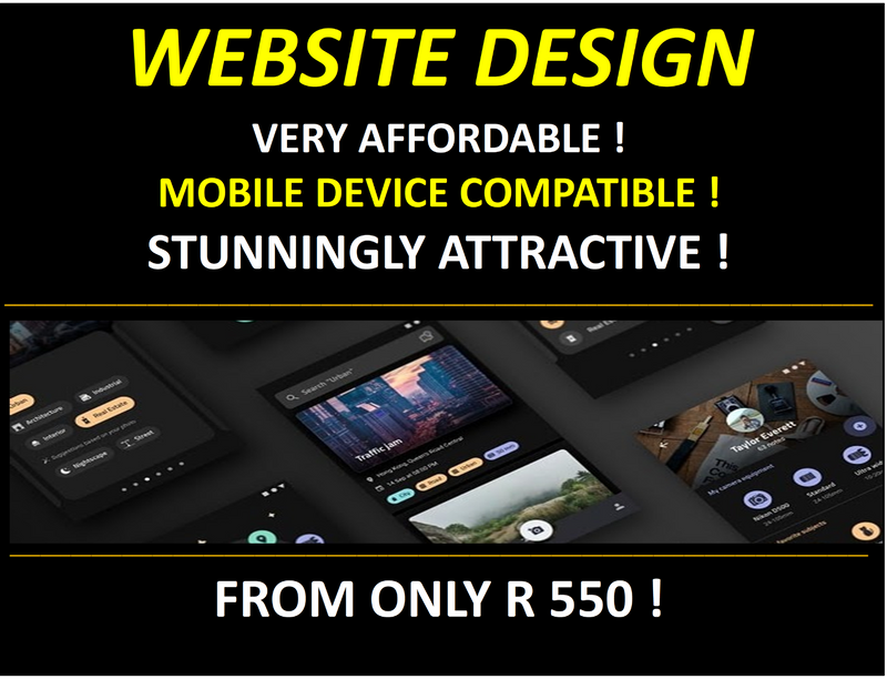 DURBAN AREA - STUNNING, AFFORDABLE WEBSITE DESIGN