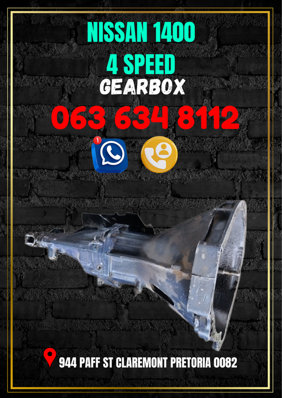 Nissan 1400 4 speed gearbox R5000 Call me or WhatsApp me 063 149 6230