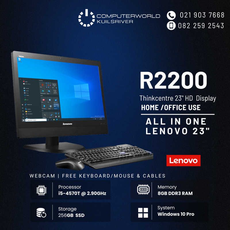 i5 LENOVO M93z 23&#34; ALL IN ONE COMPUTERS FOR R2200