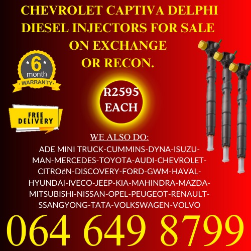 Chevrolet Captiva Delphi diesel injectors for sale on exchange or to recon