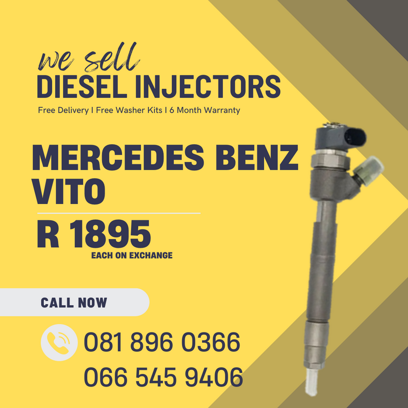 MERCEDES BENZ VITO DIESEL INJECTORS FOR SALE ON EXCHANGE WITH WARRANTY