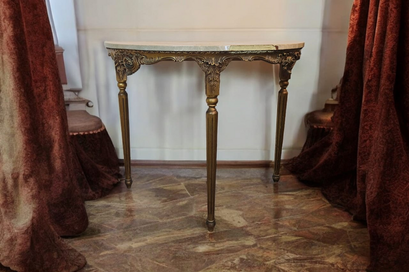 Victorian Style Half-moon Table