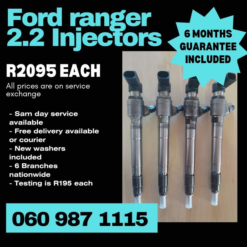 FORD RANGER 2.2 DIESEL INJECTORS FOR SALE WITH WARRANTY