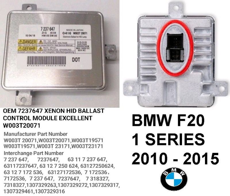 BMW 1 Series F20 Xenon ballast control module