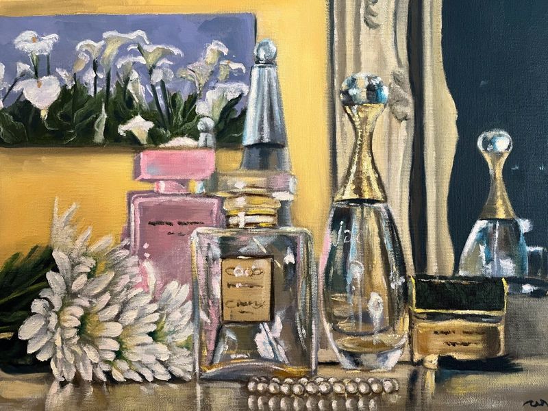 Perfume oil painting