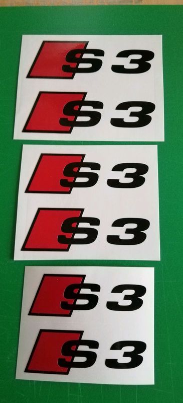 Audi S3 and RS3 caliper vinyl stickers decals