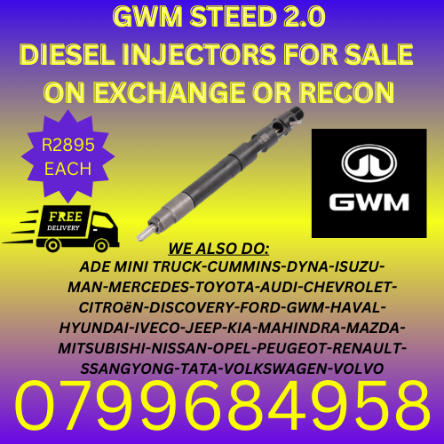 GWM 2.0 STEED DIESEL INJECTORS/ FREE COPPER WASHERS