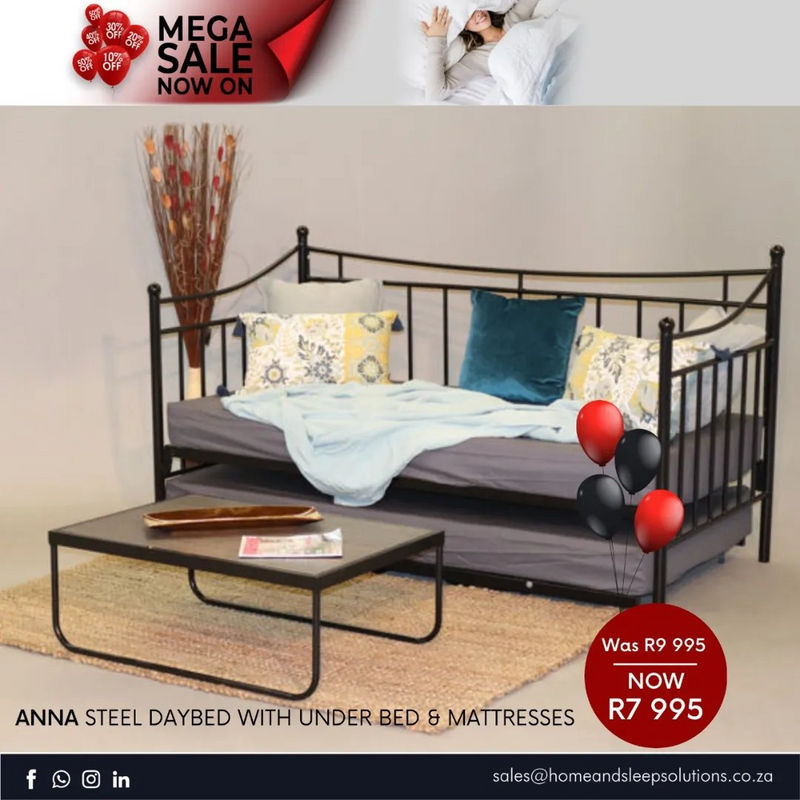 Mega Sale Now On! Up to 50% off selected Home Furniture Com 1 Steel Bed