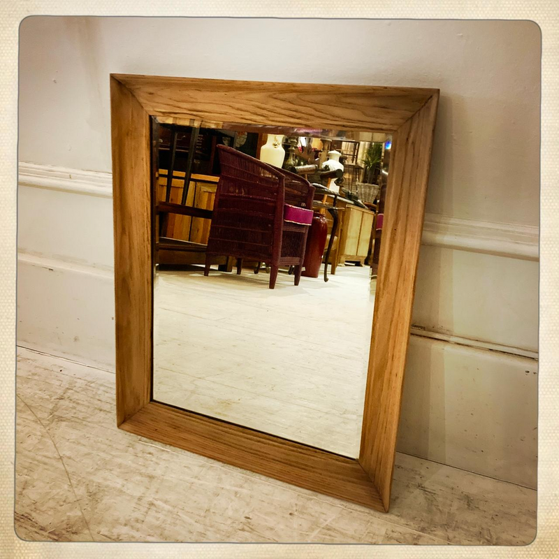 Oak bevelled mirror - R1250