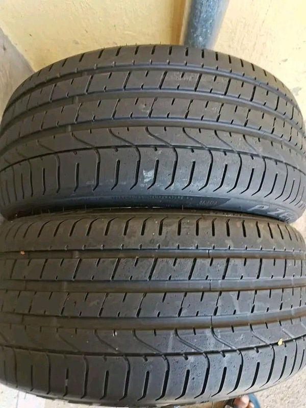 Two 245 35 20 pirelli normal tyres with 90% treads available for sale