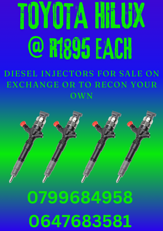 TOYOTA HILUX DIESEL INJECTORS FOR SALE FREE COPPER WASHERS