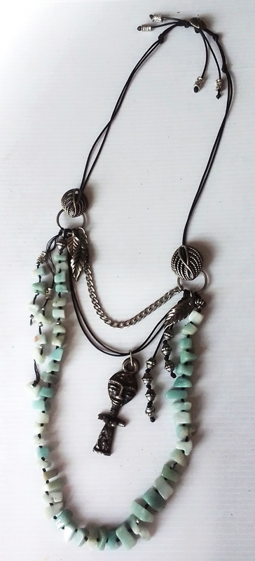 Knotted Gem Stone Bohemian Style Necklace