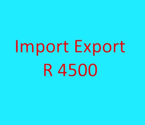 Import and Export company available for sale R4500