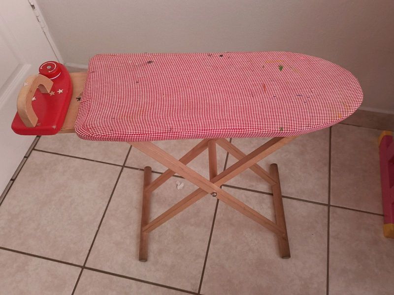 Kids Viga wooden ironing board with iron