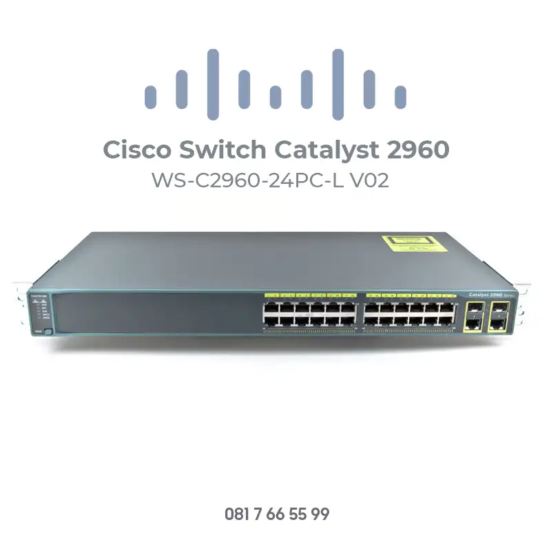 Cisco Catalyst 2960-24PC Layer 2 - 24 x 10/100 PoE Ports - 2 x T/SFP - LAN Base Image- Managed