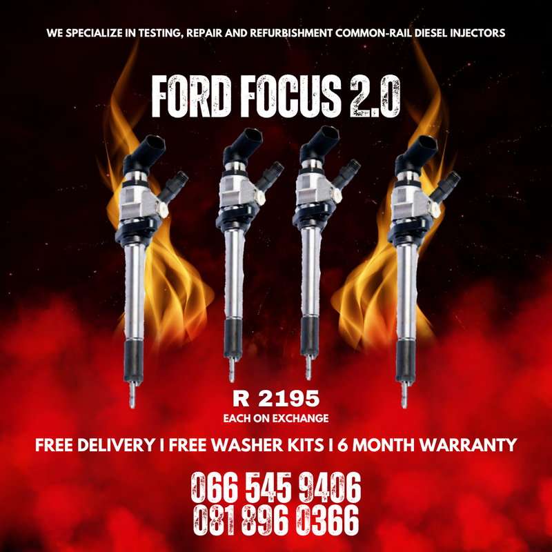 FORD FOCUS 2.0 DIESEL INJECTORS FOR SALE ON EXCHANGE WITH WARRANTY