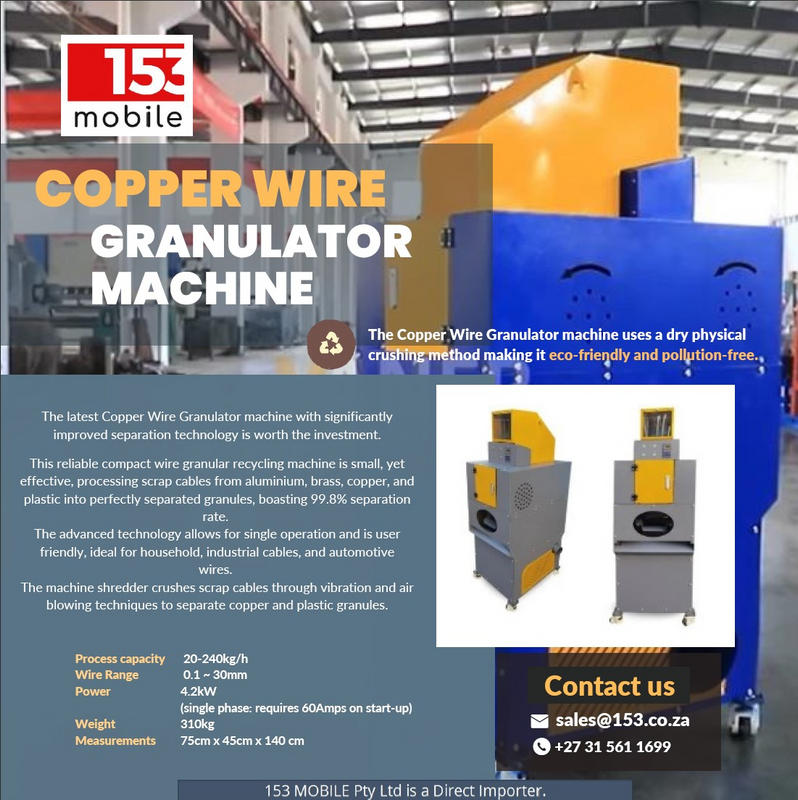 Recycling Copper Cable Wire Granulator Machine