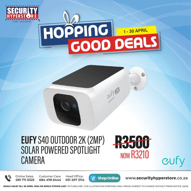 Eufy S40 Outdoor 2K (2MP) Solar Powered Spotlight Camera