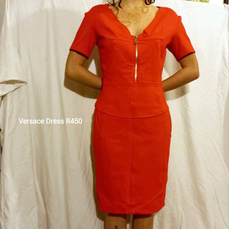 Versace red smart dress